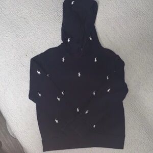 Polo by Ralph Lauren Dark Blue Hoodie with White Accents